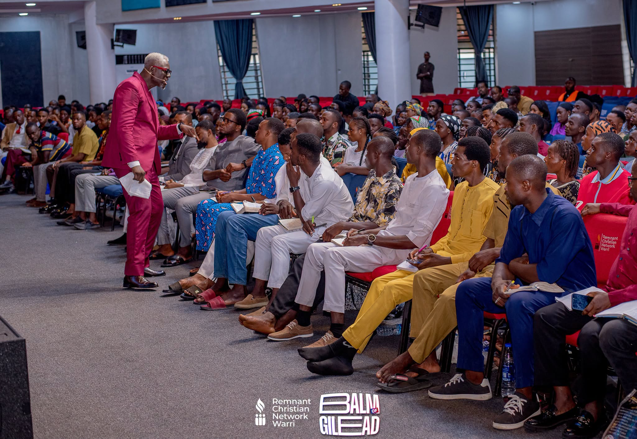 Congregation gathered for a teaching session